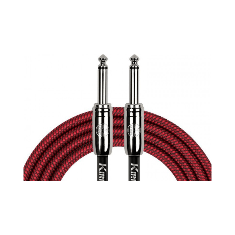 Cable instrumento 6,3 mono tela rojo 3 m Kirlin - Espacio música