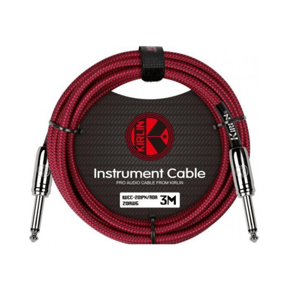 Cable instrumento 6,3 mono tela rojo 3 m Kirlin - Espacio música