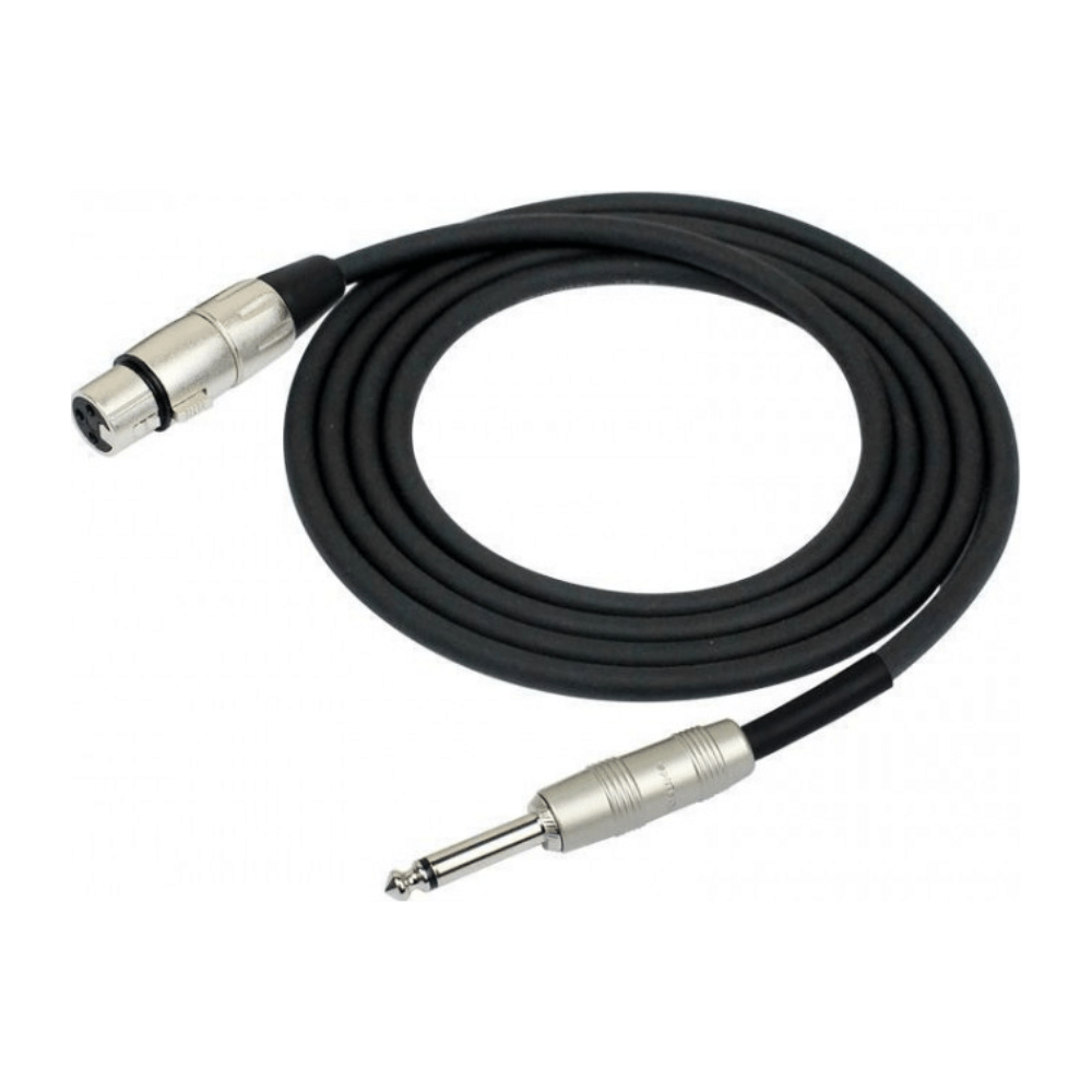 Cable para micrófono XLR hembra a plug mono 15m Kirlin - Espacio música