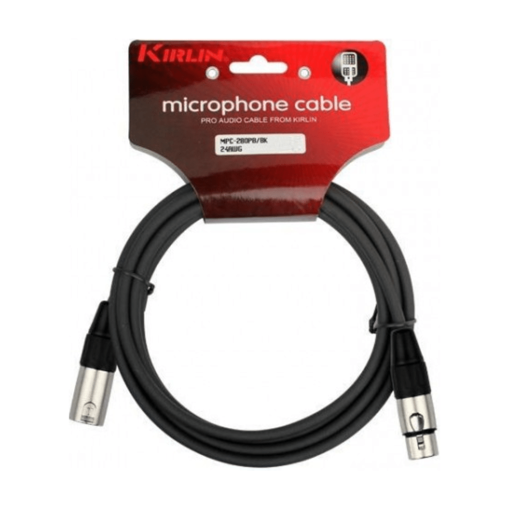 Cable para micrófono XLR macho a hembra 15m Kirlin - Espacio música
