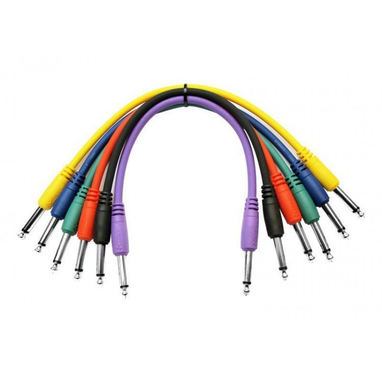 Cable patch 6,3 mono a 6,3 mono 15 cm Kirlin - Espacio música