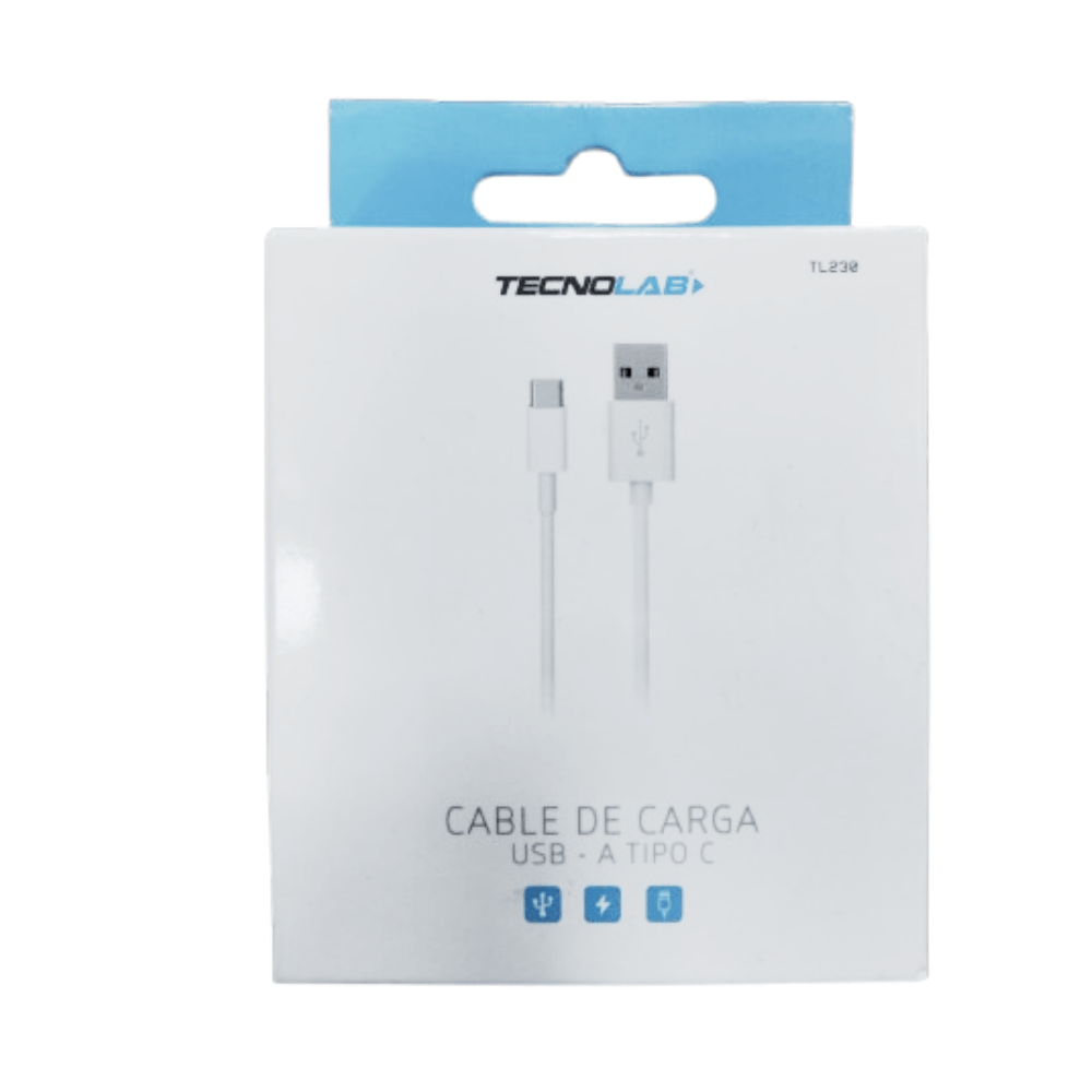 Cable Usb a Usb Tipo C 1 Metro TL230 Blanco Tecnolab - Espacio música