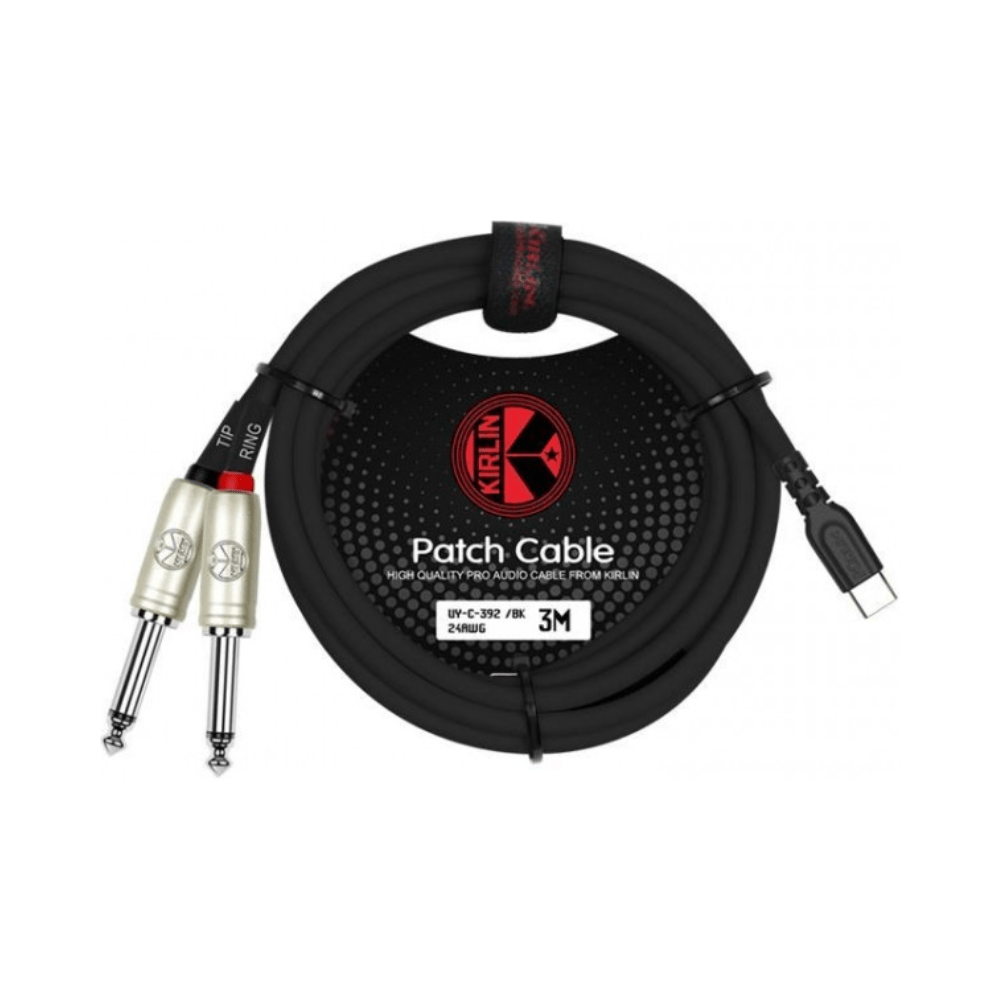 Cable USB C a 2 Plug 6,3 Mono 3 m Kirlin - Espacio música