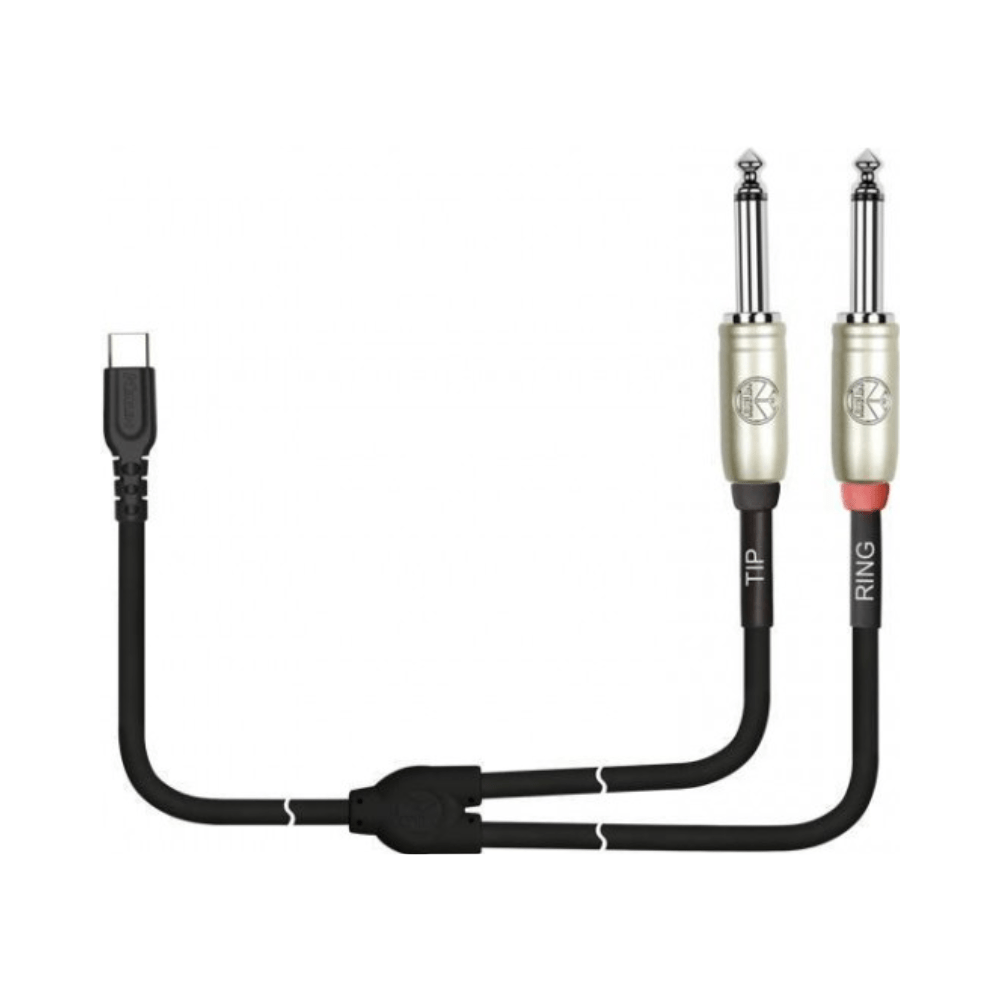 Cable USB C a 2 Plug 6,3 Mono 3 m Kirlin - Espacio música