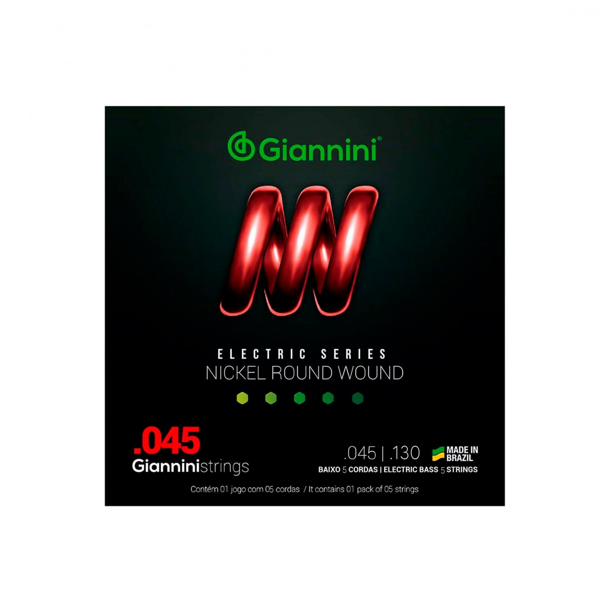 Cuerdas Bajo Eléctrico 5 cuerdas 45 - 130 Giannini - Espacio música