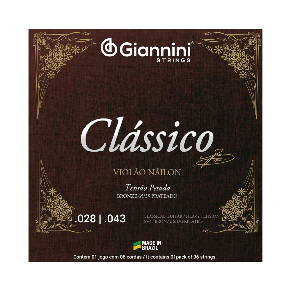 Cuerdas Guitarra Clásica Tensión Alta Giannini - Espacio música