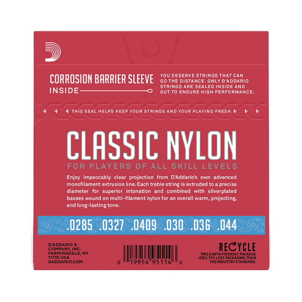 Cuerdas para Guitarra Clásica Tensión Alta D'Addario - Espacio música