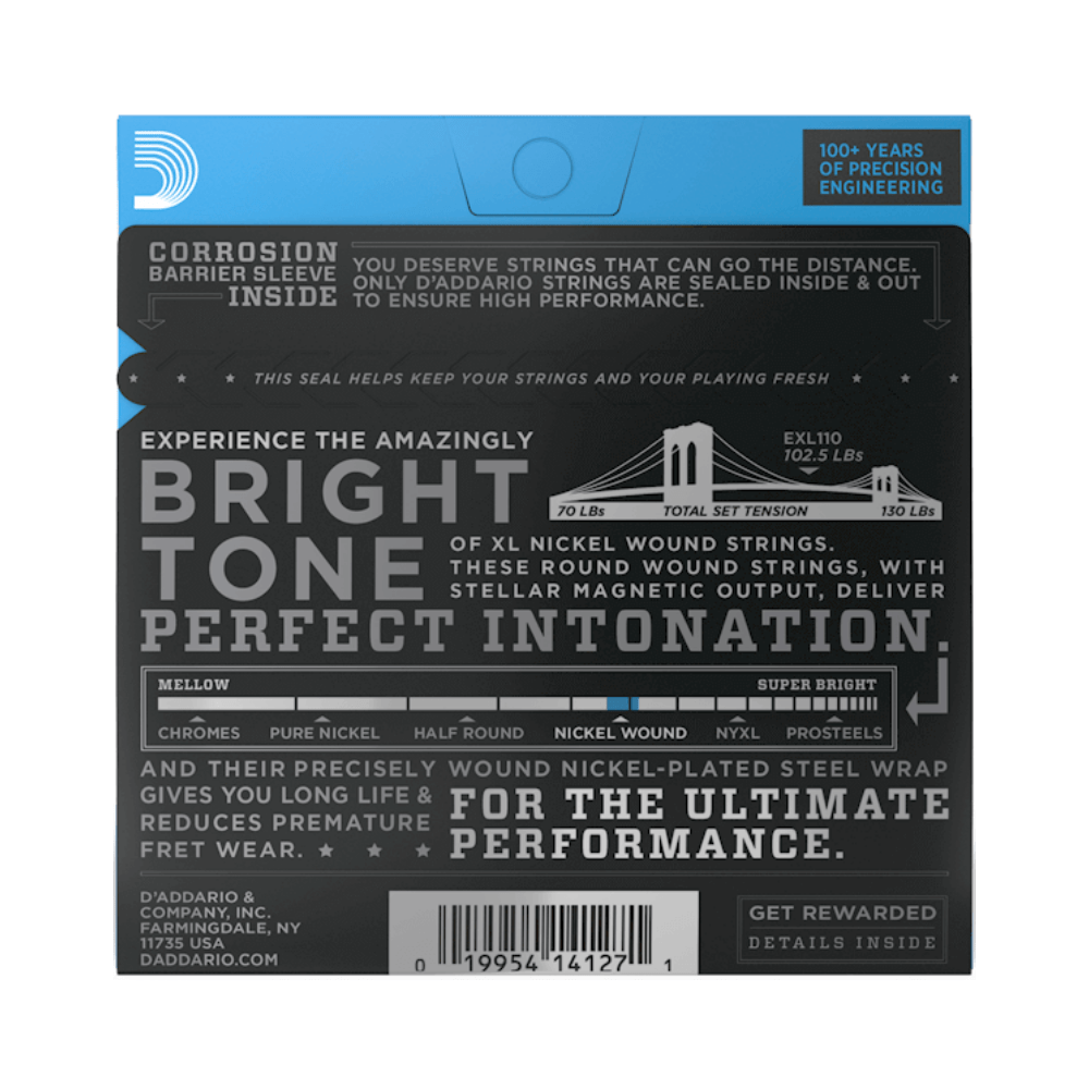 Cuerdas para Guitarra Eléctrica 10 - 46 D'Addario - Espacio música