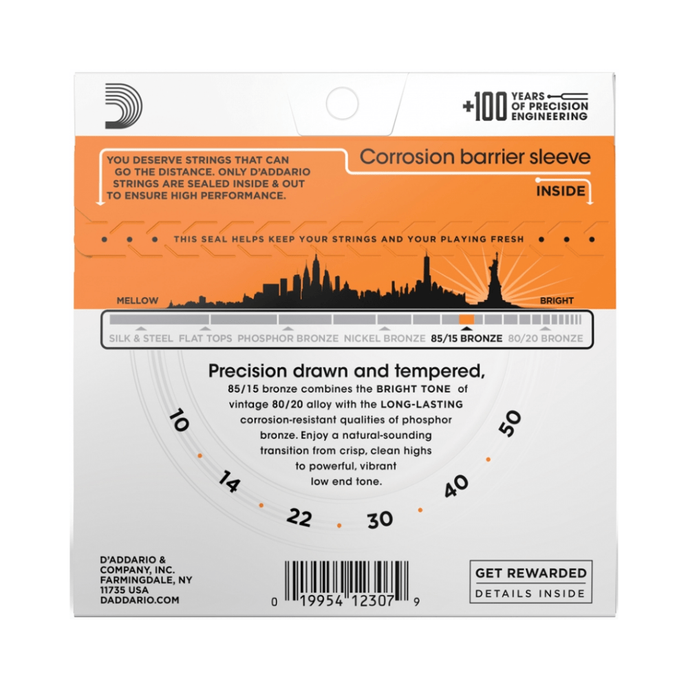 Cuerdas para Guitarra Electroacústica/Folk 10 - 50 D'Addario - Espacio música