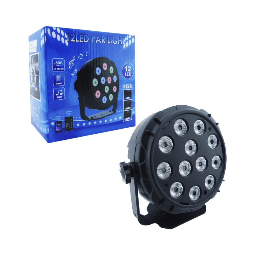 Foco Par 12 Led RGB con Control Remoto - Espacio música