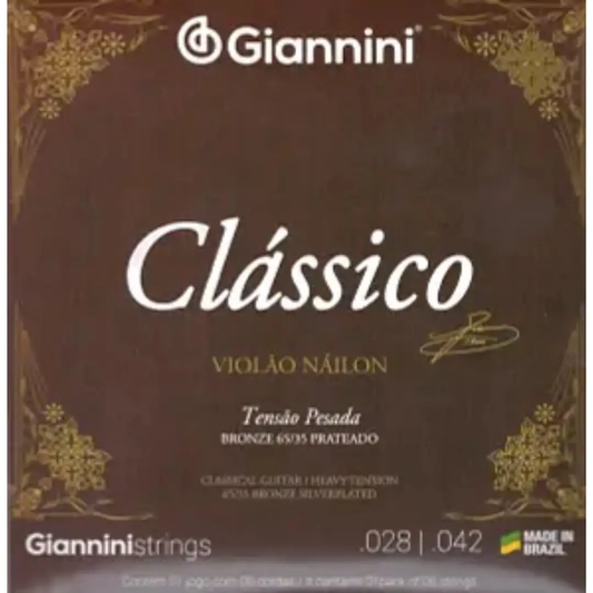 Cuerdas Guitarra Clásica tensión alta Giannini