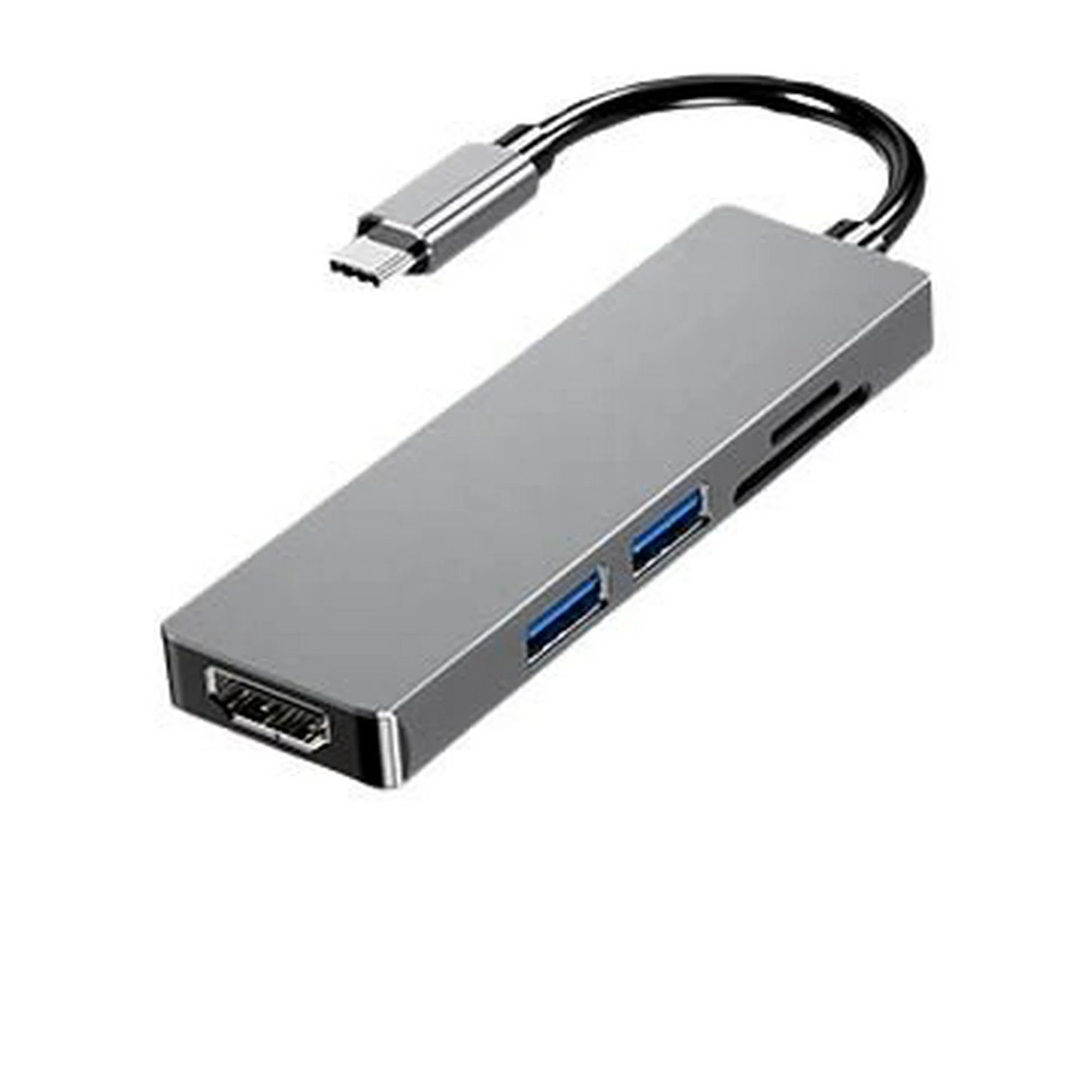 Hub Tipo C 5 En 1 (Hdmi+Usb 3.0X2+Lector Sd Y Microsd) - Espacio música