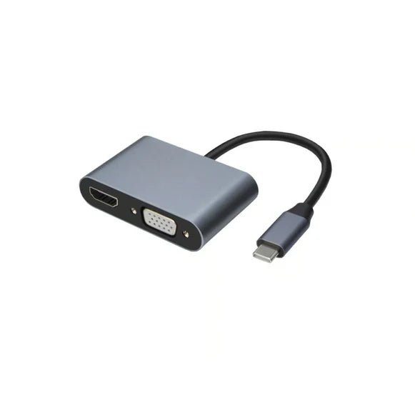 HUB TIPO C A HDMI - VGA - USB 3.0 - USB C TL364 TECNOLAB - Espacio música