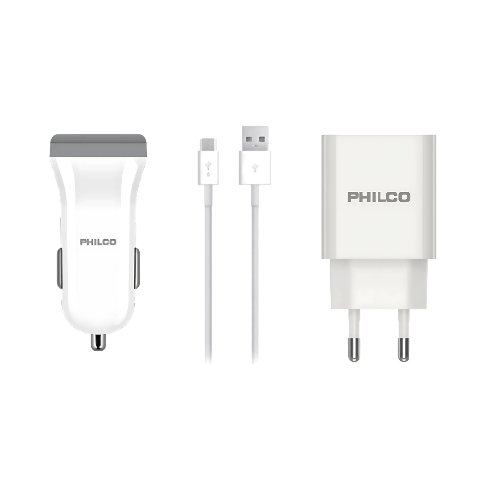 Kit Cargador Micro USB Certificado Philco - Espacio música