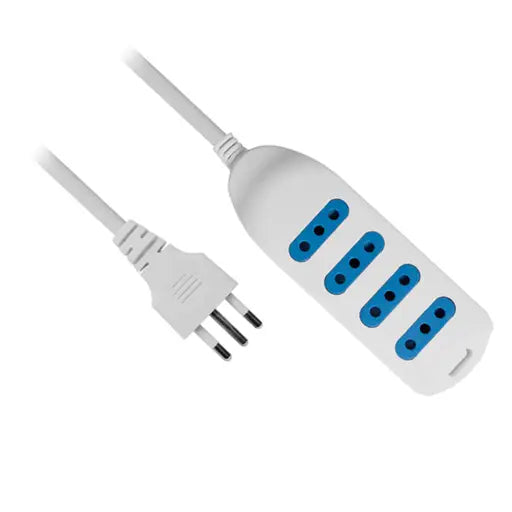 Extensión Múltiple Philco XT52, 4 Entradas, Cable 5 Metros, Blanco