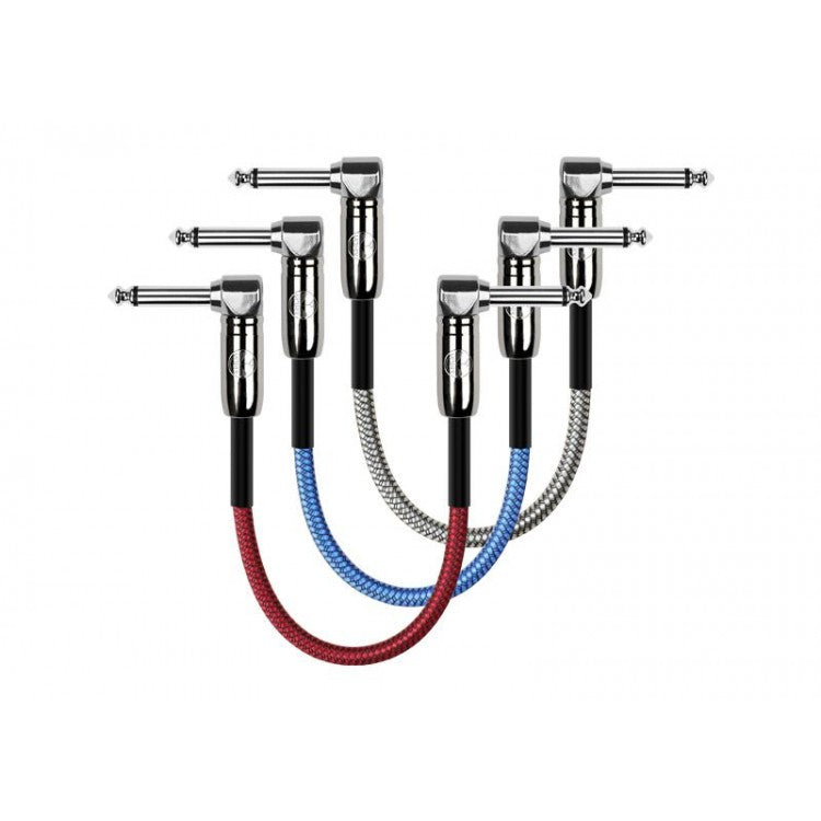 Cable patch 6,3 mono a 6,3 mono metálico tela en L 1 m Kirlin