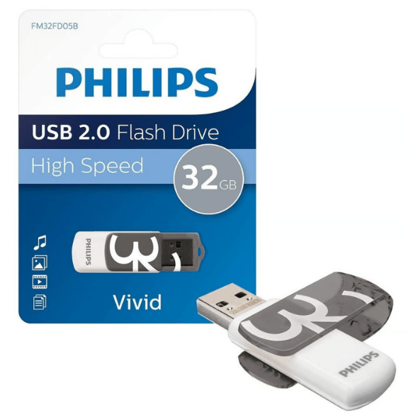Pendrive Vivid 32 GB USB 2.0 Philips - Espacio música