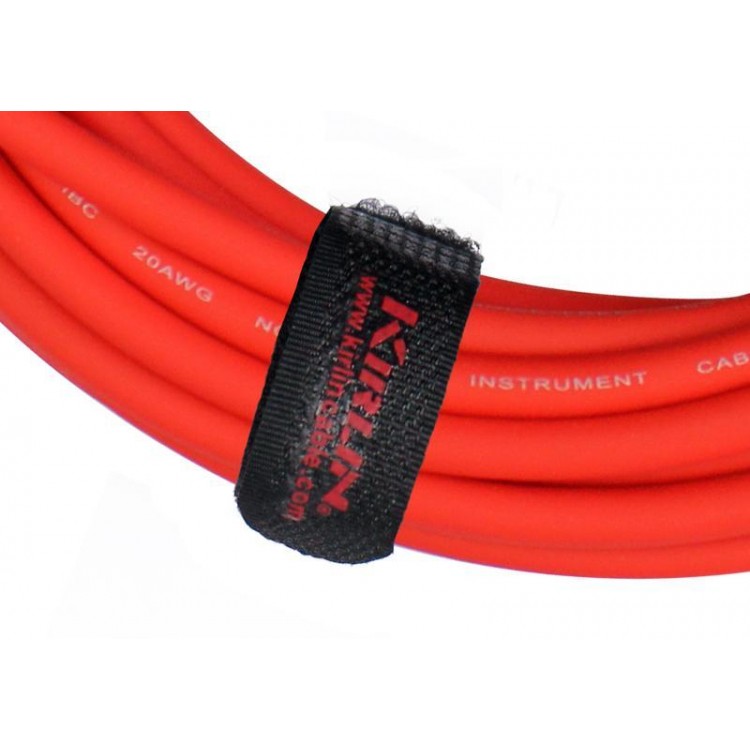 Cable instrumento 6,3 mono en L 3 m rojo Kirlin