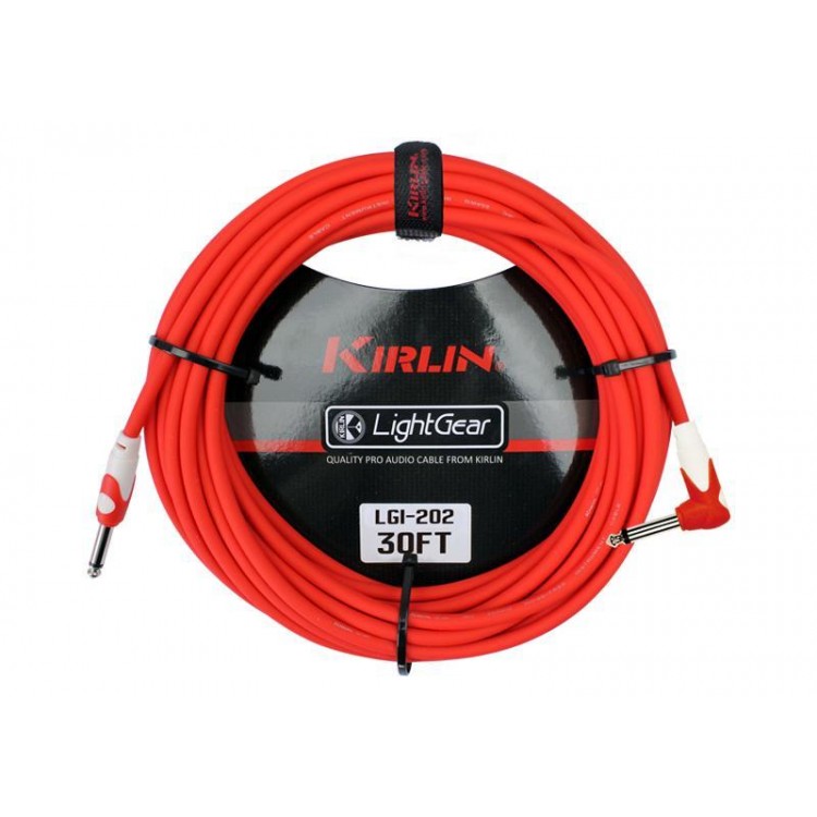 Cable instrumento 6,3 mono en L 6 m rojo Kirlin