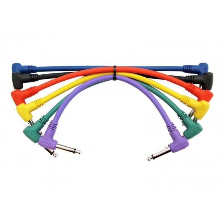 Cable patch 6,3 mono a 6,3 mono en L 30 cm Kirlin