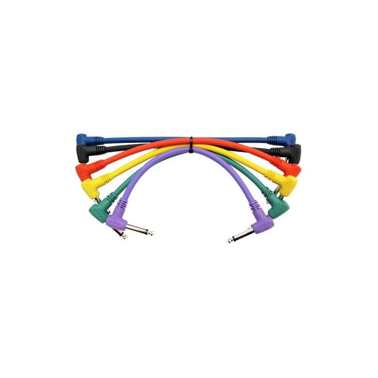 Cable patch 6,3 mono a 6,3 mono en L 15 cm Kirlin