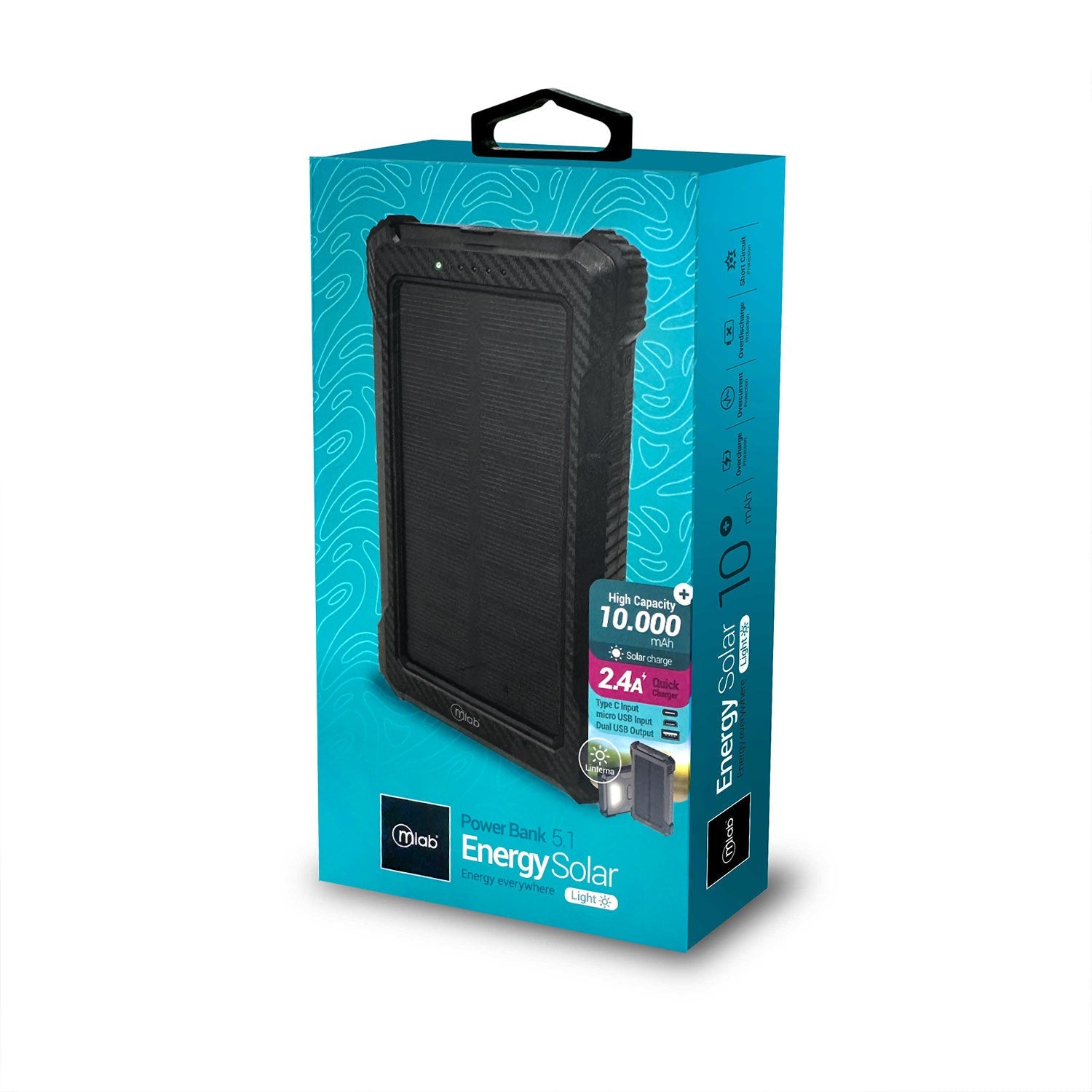 Power Bank 5.1 Energy Solar 10.000 mAh - Espacio música