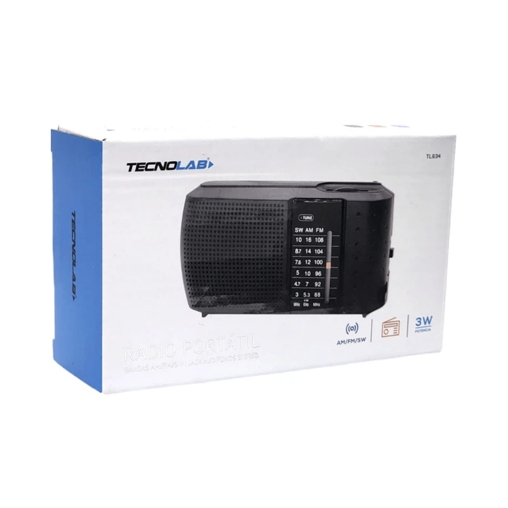 Radio Portátil de Bolsillo AM/FM/SW Tecnolab - Espacio música
