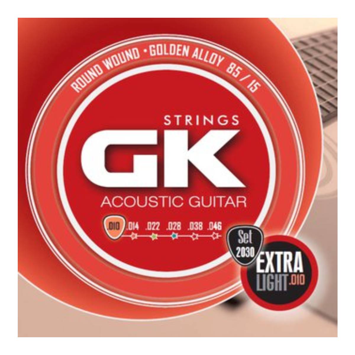 Cuerdas Guitarra acústica Extra light 010 Gk