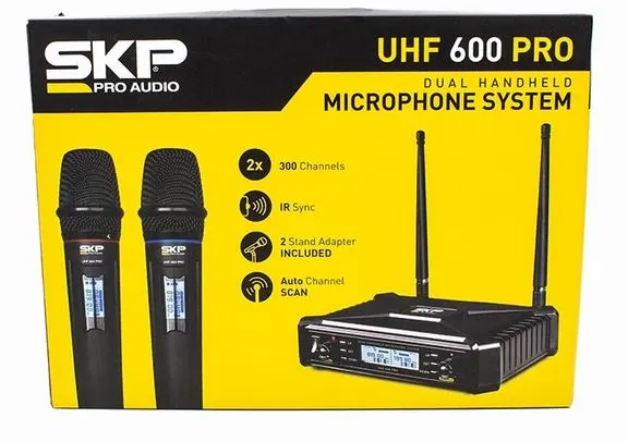 Micrófono Inalámbrico de mano doble UHF-600 PRO SKP