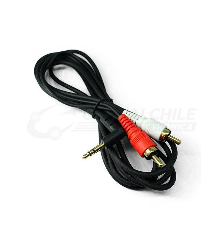 Cable audio plug 3.5 a 2 RCA macho