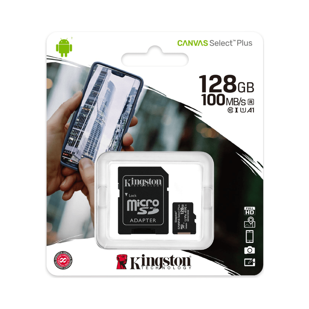 Tarjeta microSD 128Gb Canvas Select Plus Kingston - Espacio música
