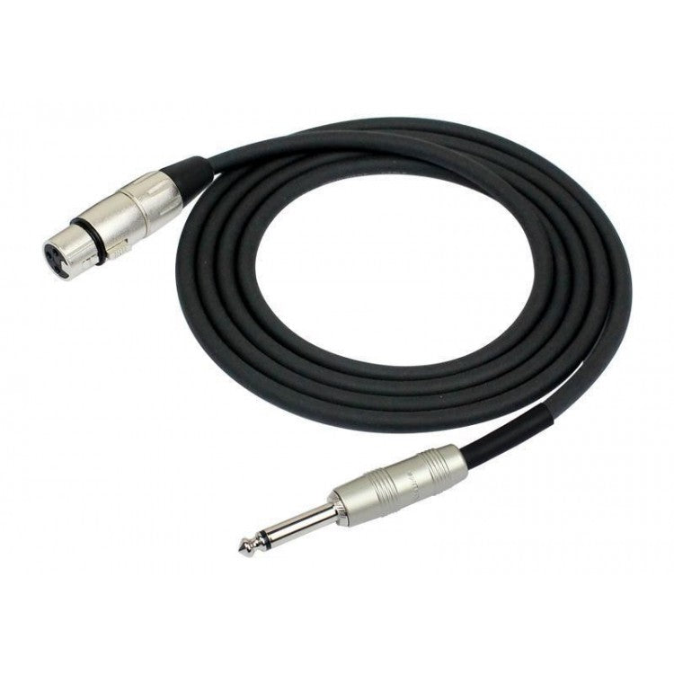Cable para micrófono XLR hembra a plug mono 10m Kirlin