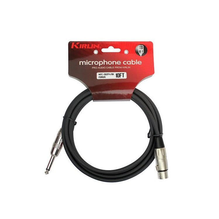 Cable para micrófono XLR hembra a plug mono 10m Kirlin