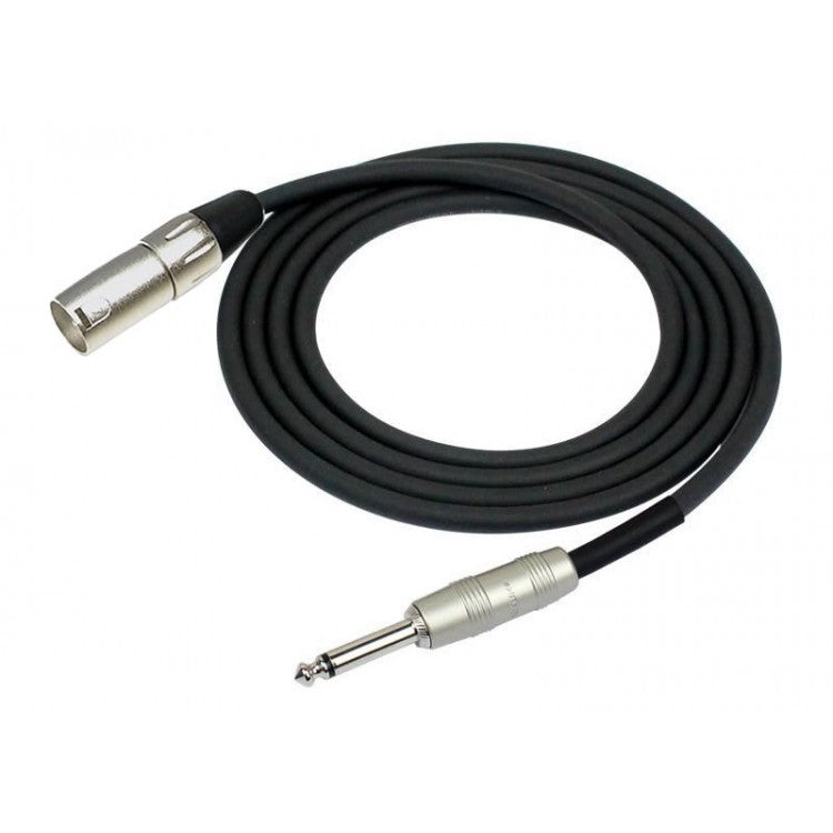 Cable de audio XLR macho a plug mono 10m Kirlin