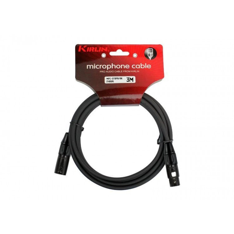 Cable para micrófono XLR macho a hembra negro 10m Kirlin