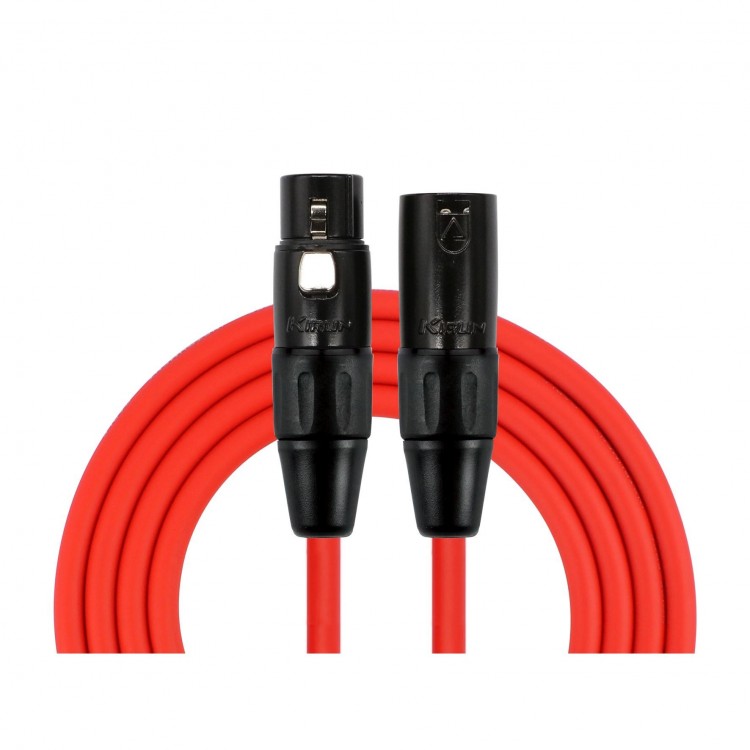 Cable Para Micrófono XLR Macho a Hembra 3m Rojo Kirlin