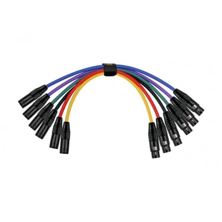 Cable patch XLR macho a XLR hembra 1 m punta negra Kirlin