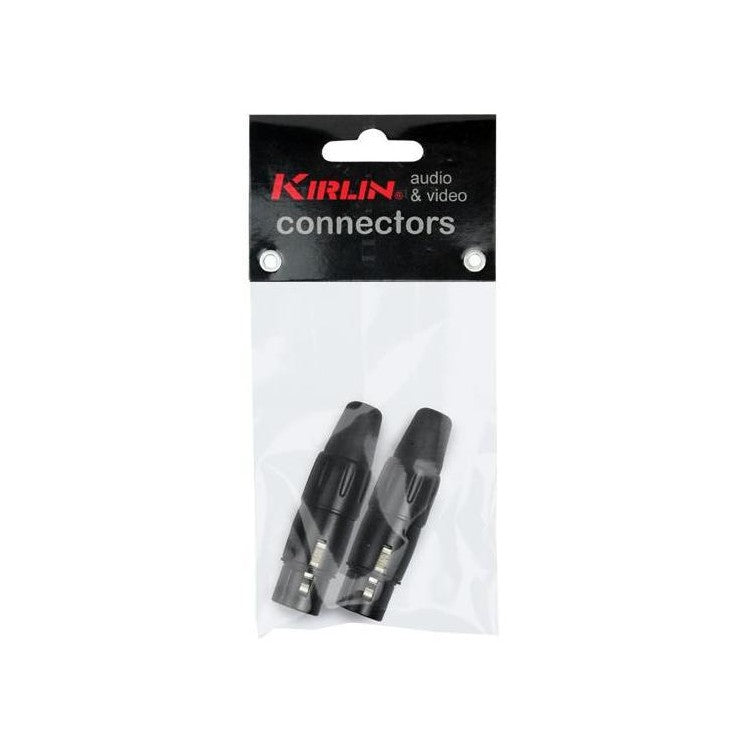 Conector XLR hembra negro pack 2 unidades Kirlin