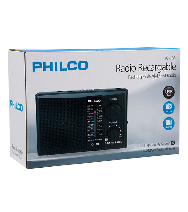 Radio Philco FM/AM Recargable