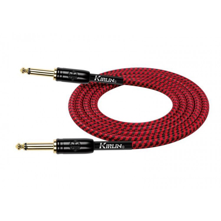 Cable instrumento 6,3 mono tela rojo 3 m Premium Kirlin