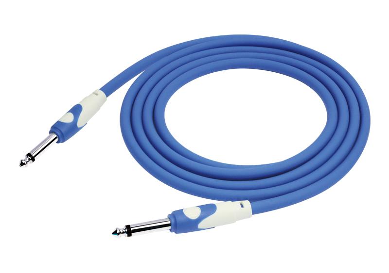 Cable instrumento 6,3 mono 6 m azul Kirlin - Espacio música