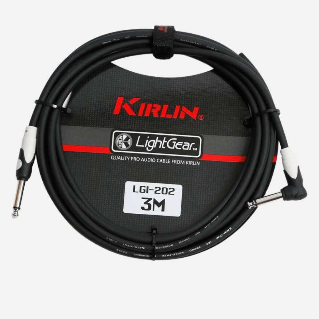 Cable instrumento 6,3 mono en L 3 m Negro Kirlin - Espacio música