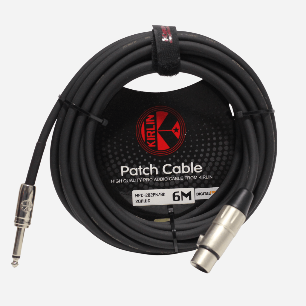 Cable para micrófono XLR hembra a plug mono 6m Kirlin - Espacio música
