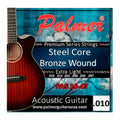 Cuerdas Metálicas para Guitarra Electroacústica 010 Palmer - Espacio música