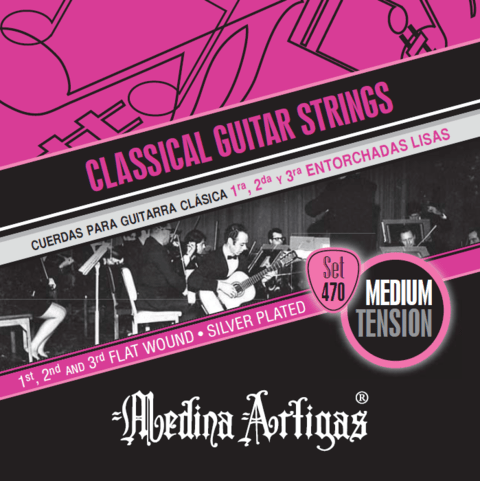 Cuerdas Guitarra clásica micro entorchado Medina Artigas