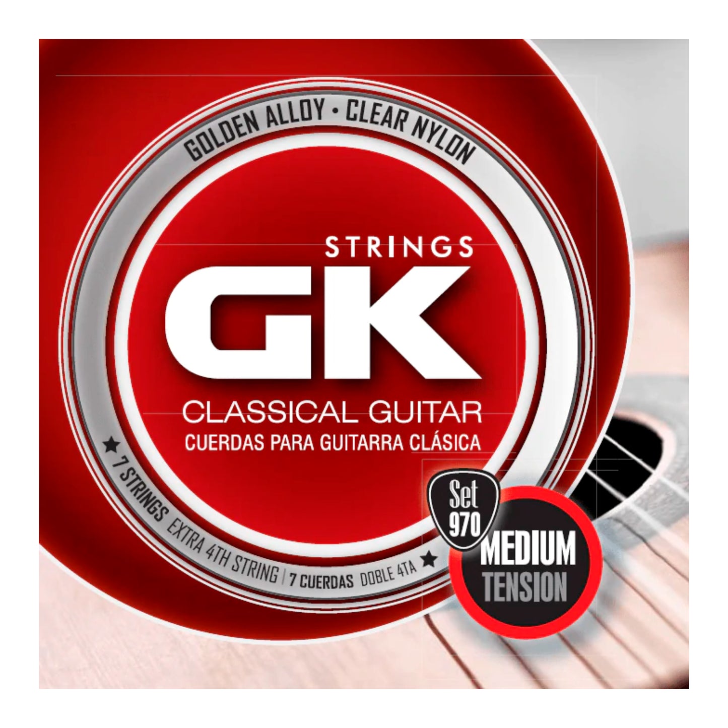 Cuerdas guitarra clásica con 4º adicional Gk